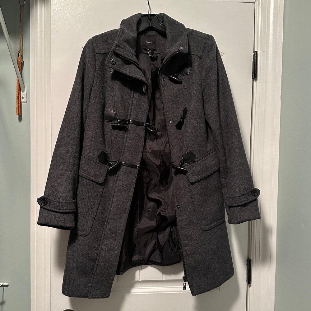 Dark Grey Forever 21 Pea Coat